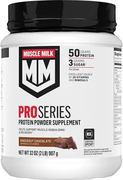 Muscle Milk Pro Series Protein Powder, Intense Vanilla, 50g Protein, 2 Pound