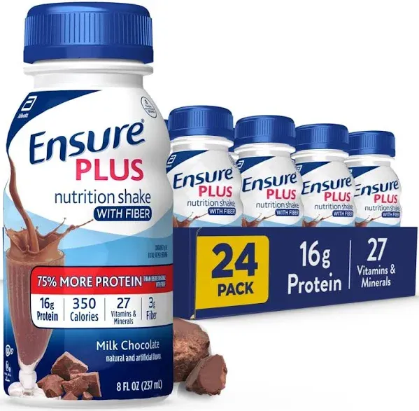 Ensure PLUS Meal Replacement Nutrition Shake, 8 oz, Vanilla, 24/Pack (220-01080)