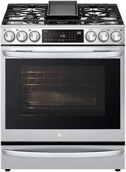 LG Smart ProBake InstaView Gas Slide-In Range with Air Fry