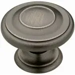 Harmon Cabinet Knob, Heirloom Silver, 1-3/8-In. Round