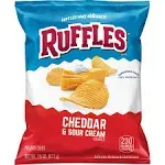 Ruffles Cheddar & Sour Cream Potato Chips, 1.5 Ounce, 64 per Case