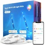 Meross Smart LED Strip Lights, 32.8ft WiFi RGB Light Strip, Works with Apple HomeKit, Siri, Alexa&Google and SmartThings, App Control, Color