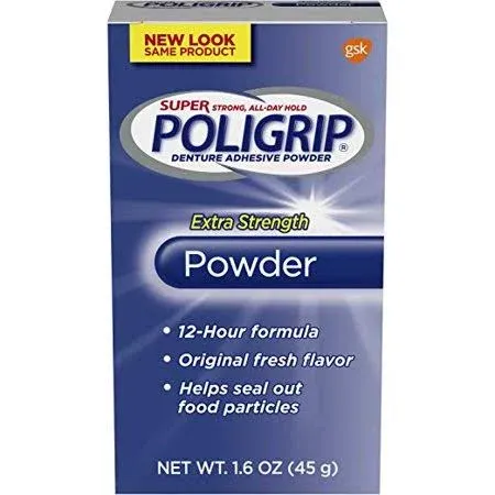 Poligrip Extra Strength Super Denture Adhesive Powder