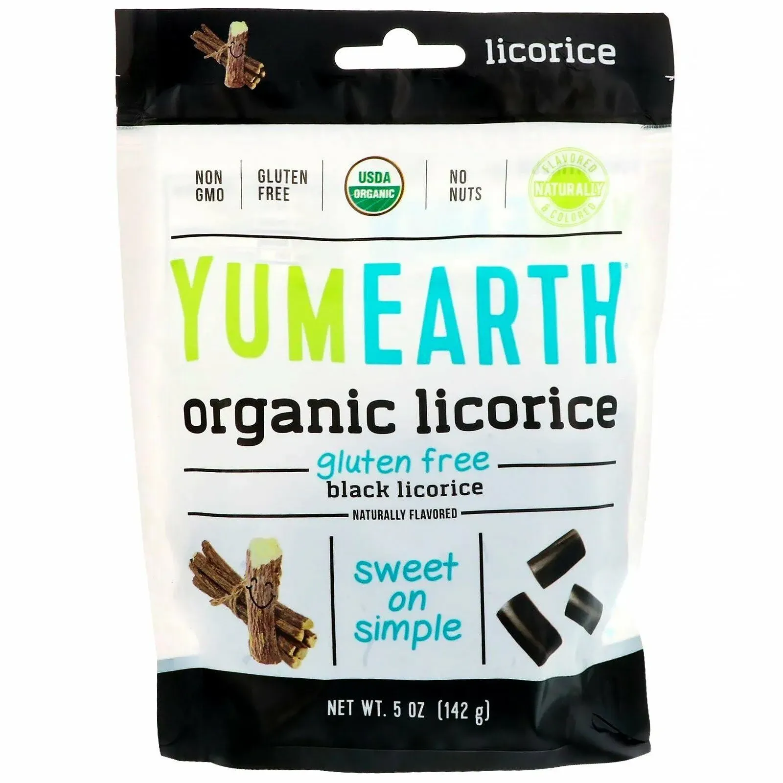 YumEarth Organic Licorice Black 5 Oz 142 G