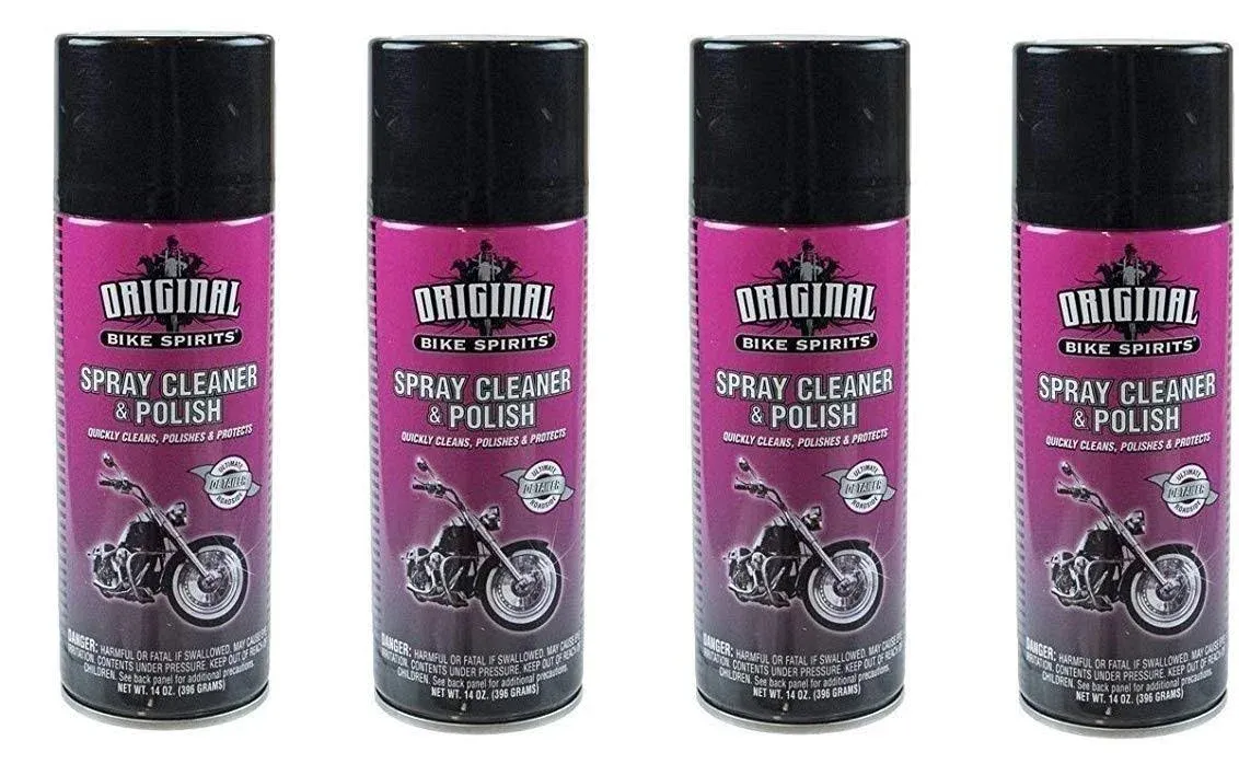 Bike Spirits Original Spray Cleaner Polish 14oz Can 4 Pack