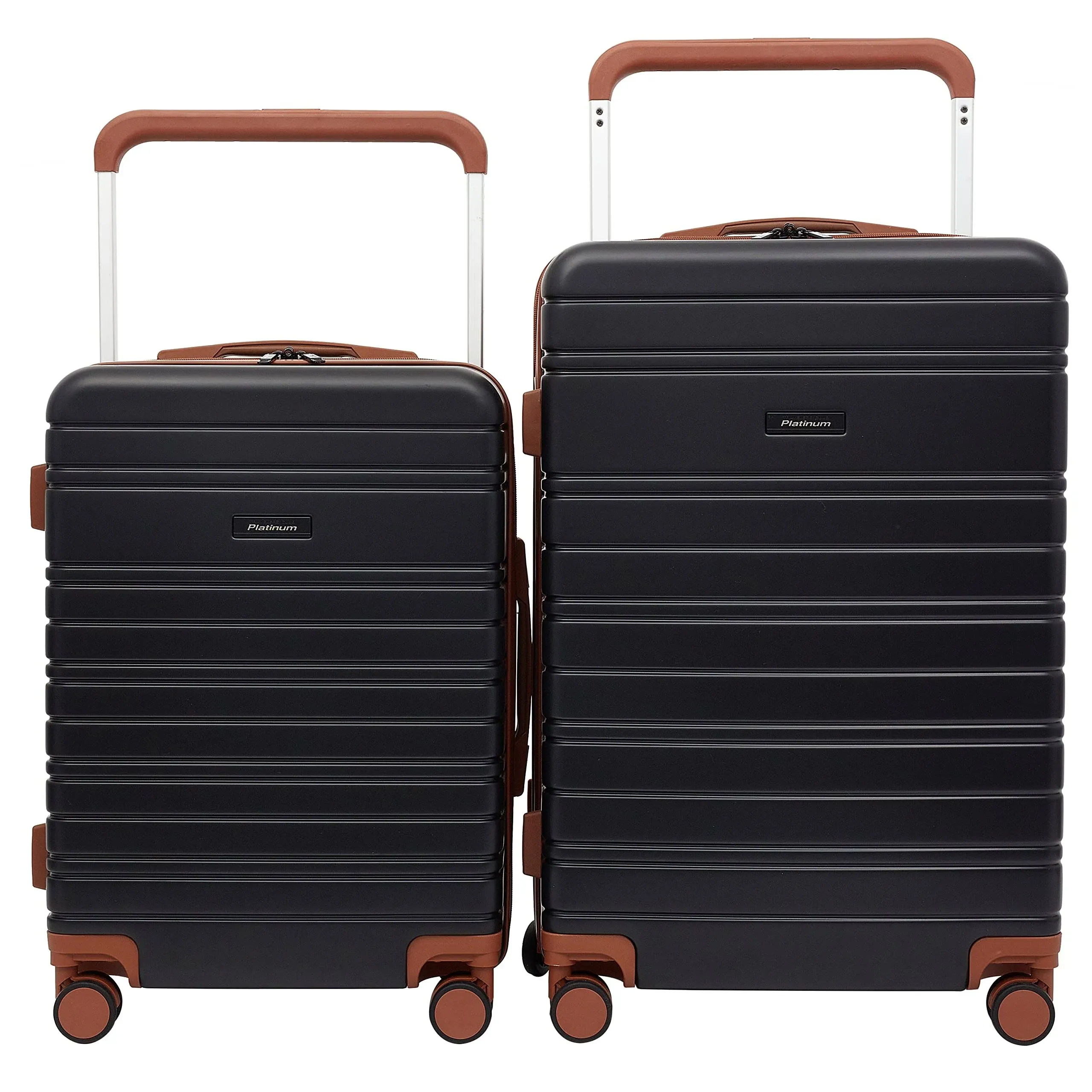 Travelers Club 20" Navigate Luggage, Black, 2pc Set