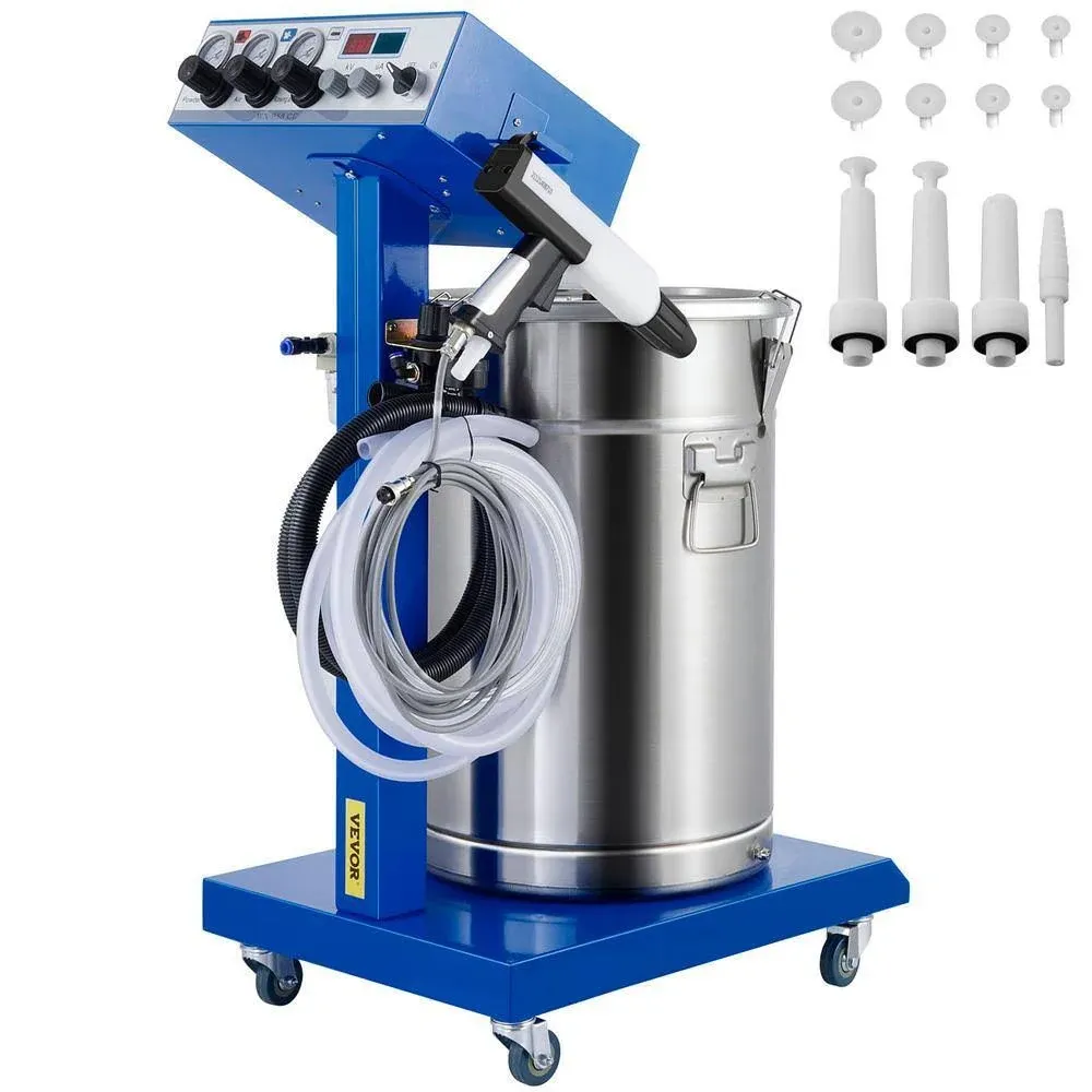 VEVOR 50-watt 45L Electrostatic Powder Coating Machine with Spraying Gun Paint 450g Per Minute WX-958 Powder Coating System