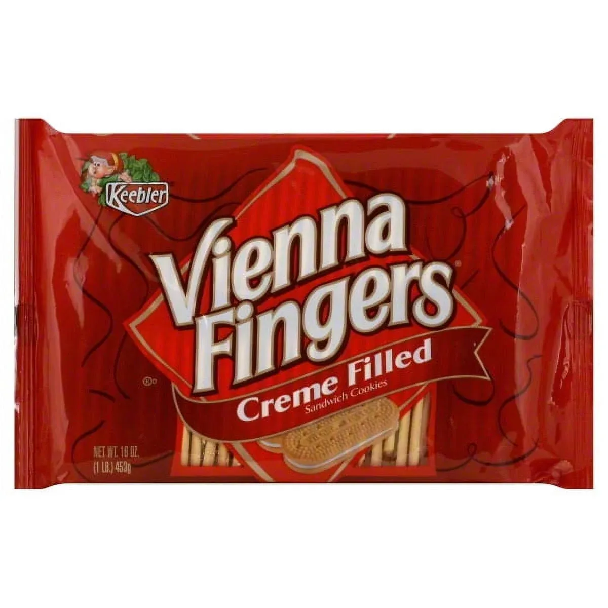 Keebler Vienna Fingers Cookies, Sandwich, Creme Filled - 16 oz