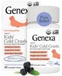 Genexa Kids' Cold Crush, Homeopathic, Non-Drowsy, Flavored with Organic Acai Berry, Chewable Tablets - 60 chewable tablets