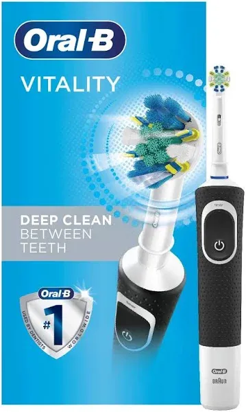 Oral-B Vitality Rechargeable Electric Toothbrush w/FlossAction Brush Head, Black