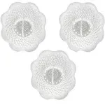 Danco 10876 Hair Catcher Bathroom Tub Strainer in White (3-pack)