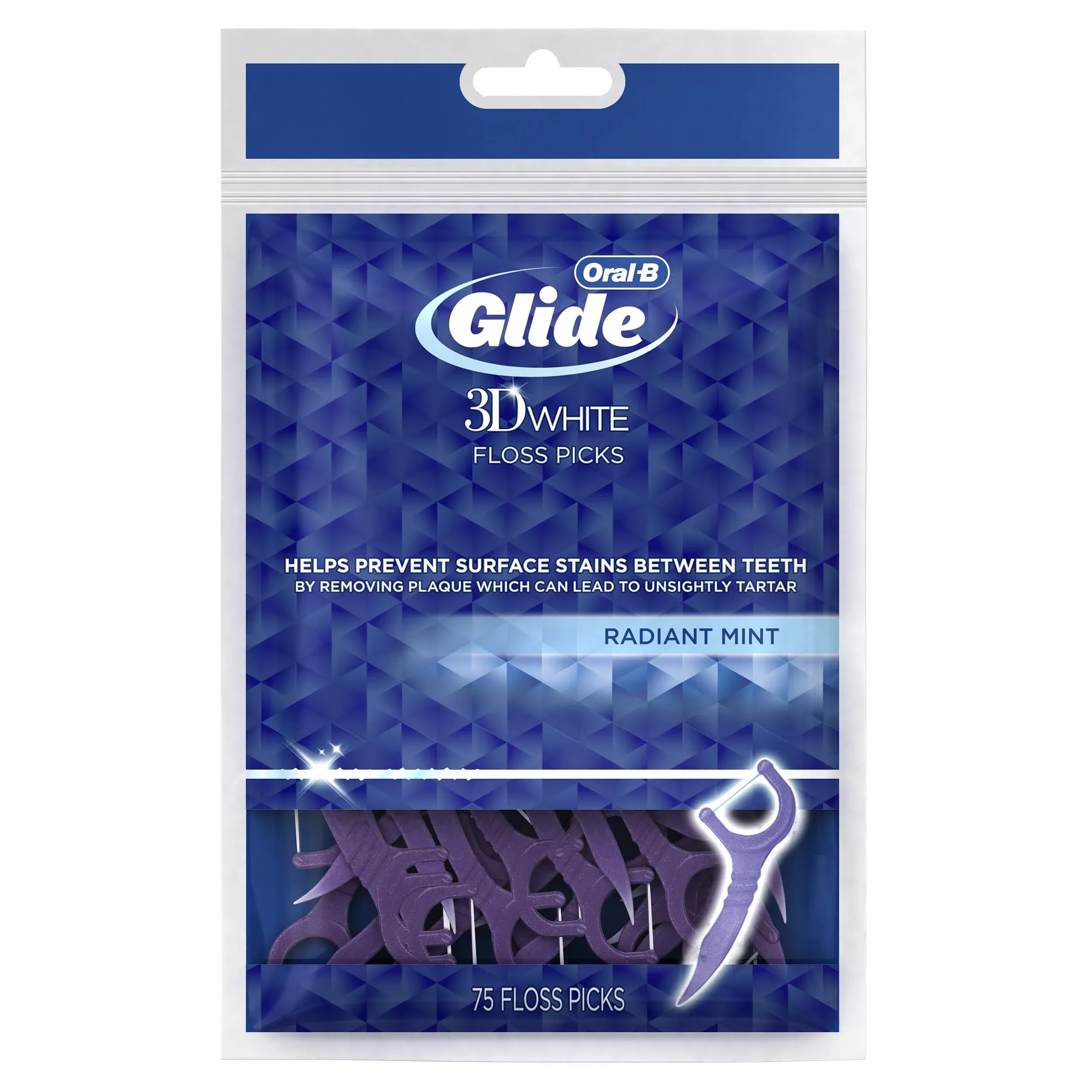 Oral-B Glide 3D White Radiant Mint Floss Picks - 75 count