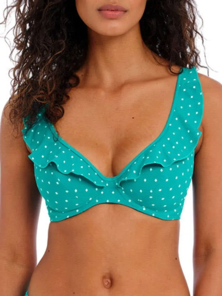 Freya Women's Jewel Cove Ruffled Bikini Top - AS7230 36DD Marine