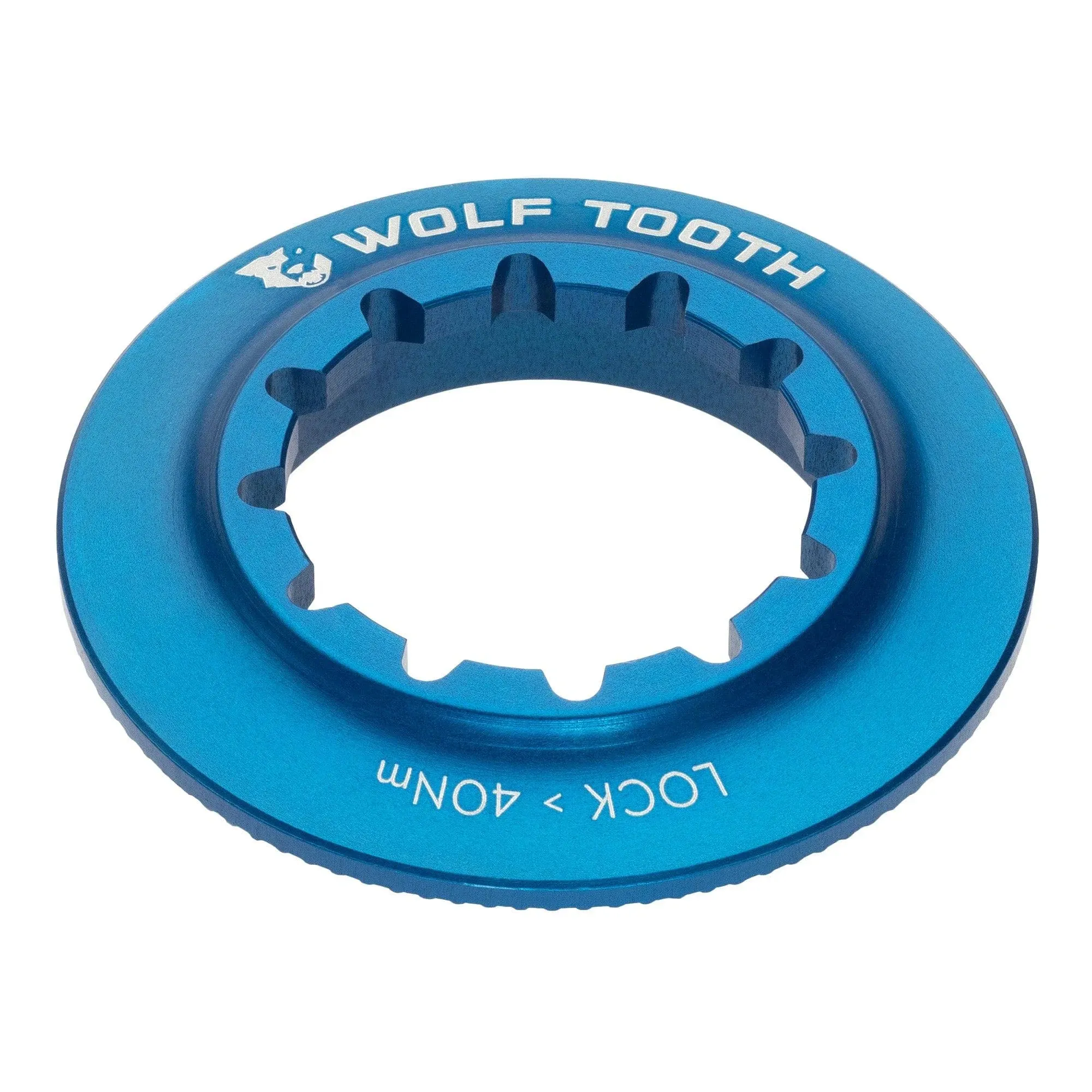 Wolf Tooth Centerlock Rotor Lockring - Internal Splined Blue