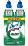 Lysol Toilet Bowl Cleaner w. Bleach, 48oz (2X24oz), 10X Cleaning Power