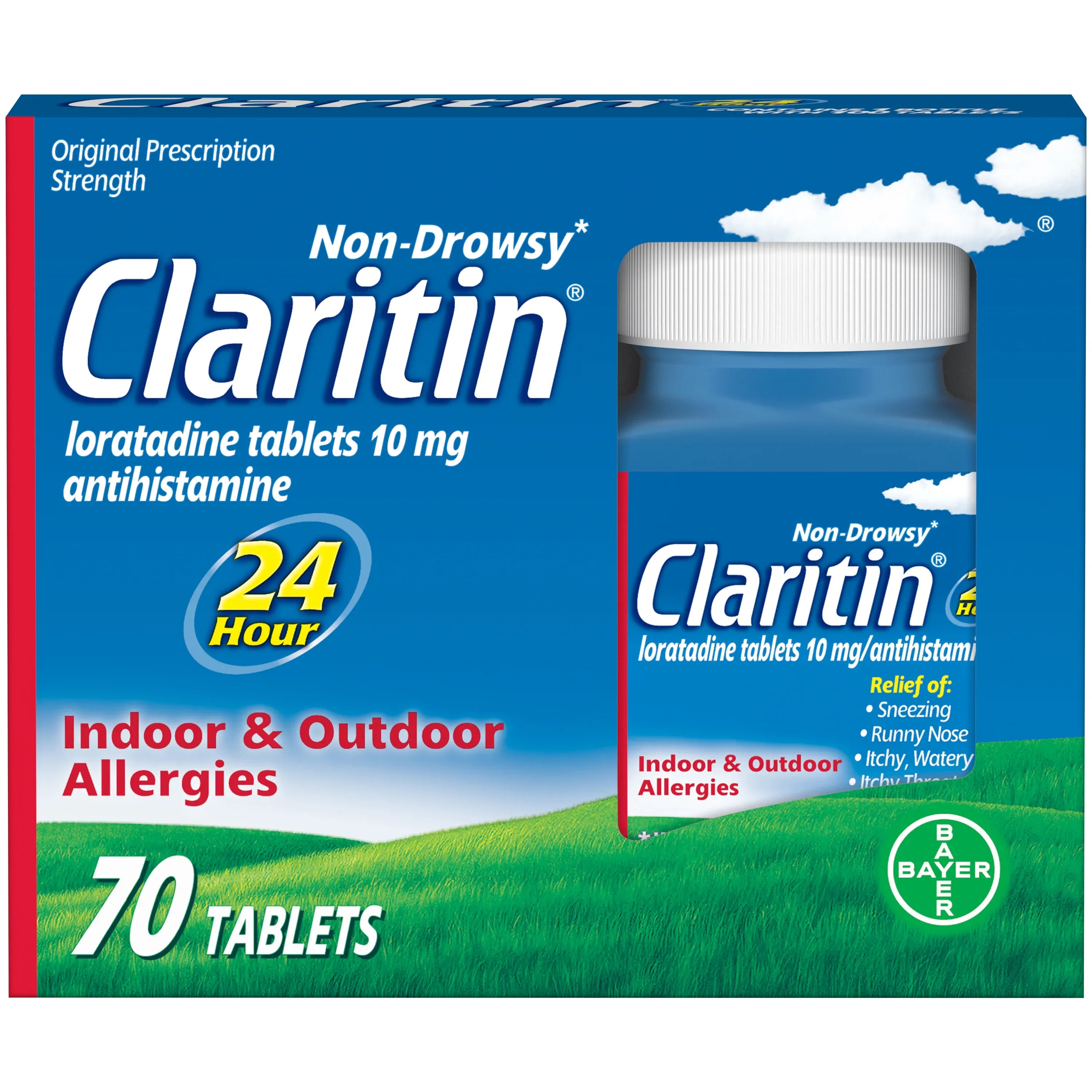 Claritin 24 Hour Non Drowsy Allergy Tablet, 70 Count