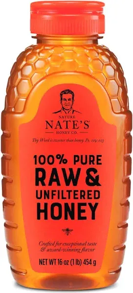 Nature Nate's 100% Pure Raw Unfiltered Honey