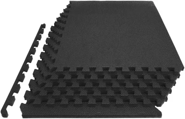 ProsourceFit Extra Thick Puzzle Exercise Mat 1 inch, EVA Foam Interlocking Tiles