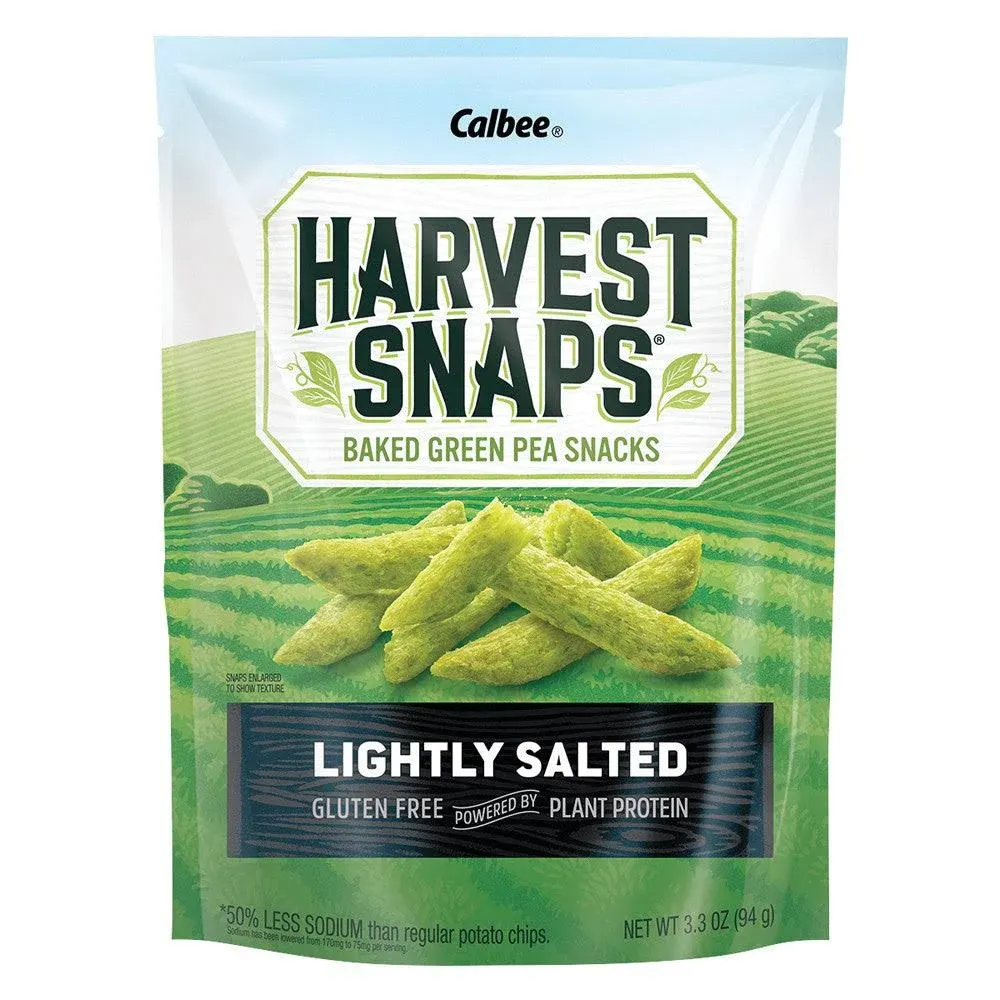 Harvest Snaps Snack Crisps Light Salted 3.3 Oz (Pack Of 12)