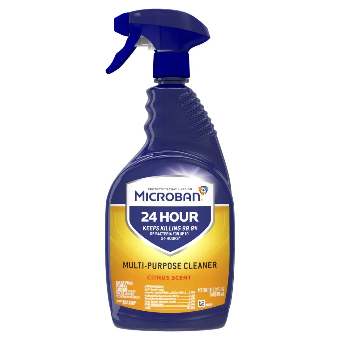 Microban 32 oz. Citrus Scent 24 Hour Bathroom Cleaner Spray 6 Pack