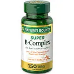 Nature's Bounty Super B Complex with Folic Acid Plus Vitamin C 150 Tablets