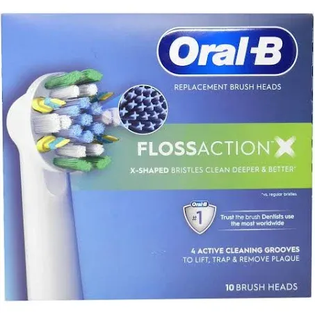 Oral-B Floss Action Replacement Brush Heads 10 Count