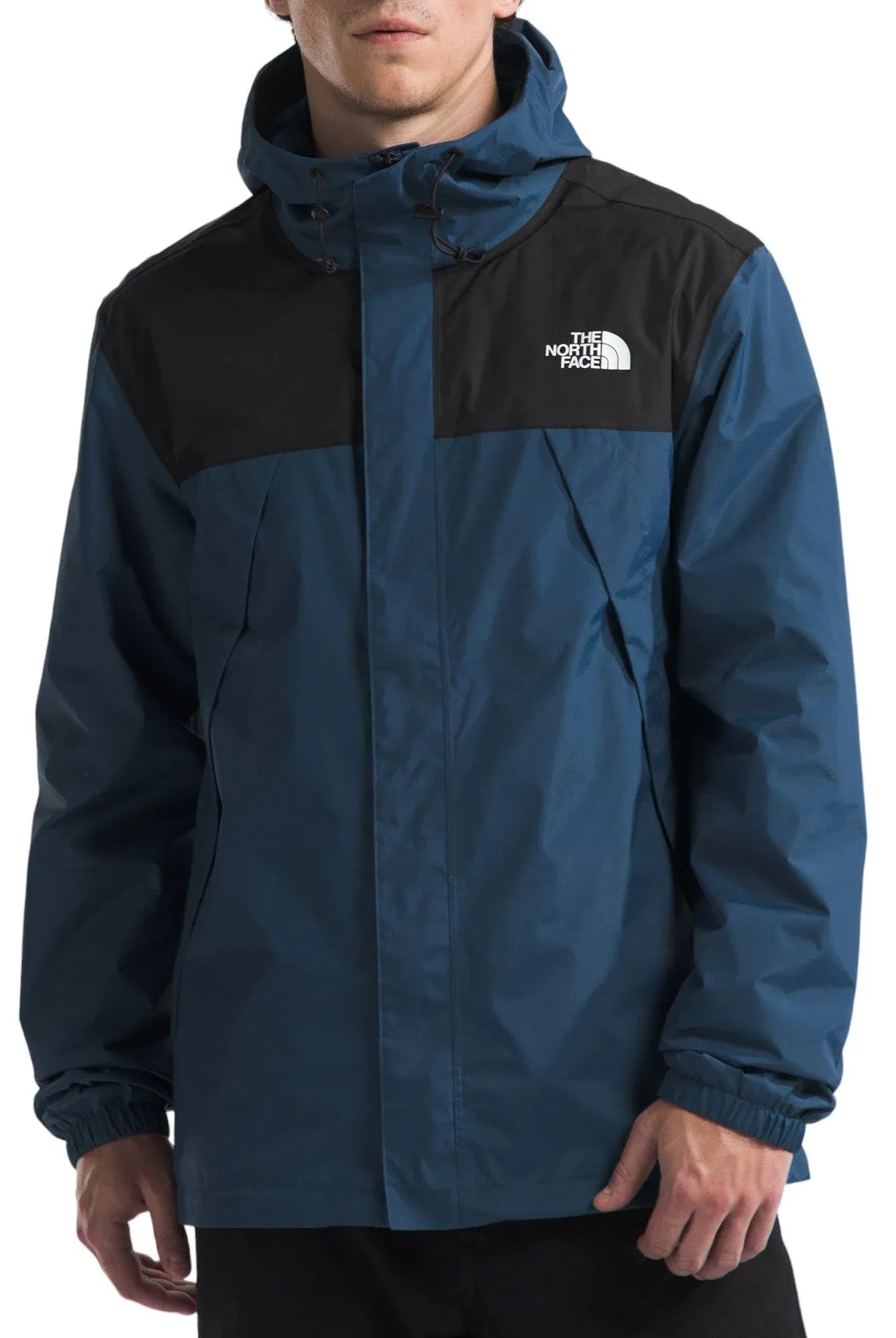 THE NORTH FACE Men's Antora Jacket (Standard and Big Size), Shady Blue/TNF Black, Large