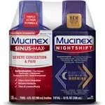 Mucinex Sinus-Max Severe Congestion/Pain & Nightshift Sinus Medicine