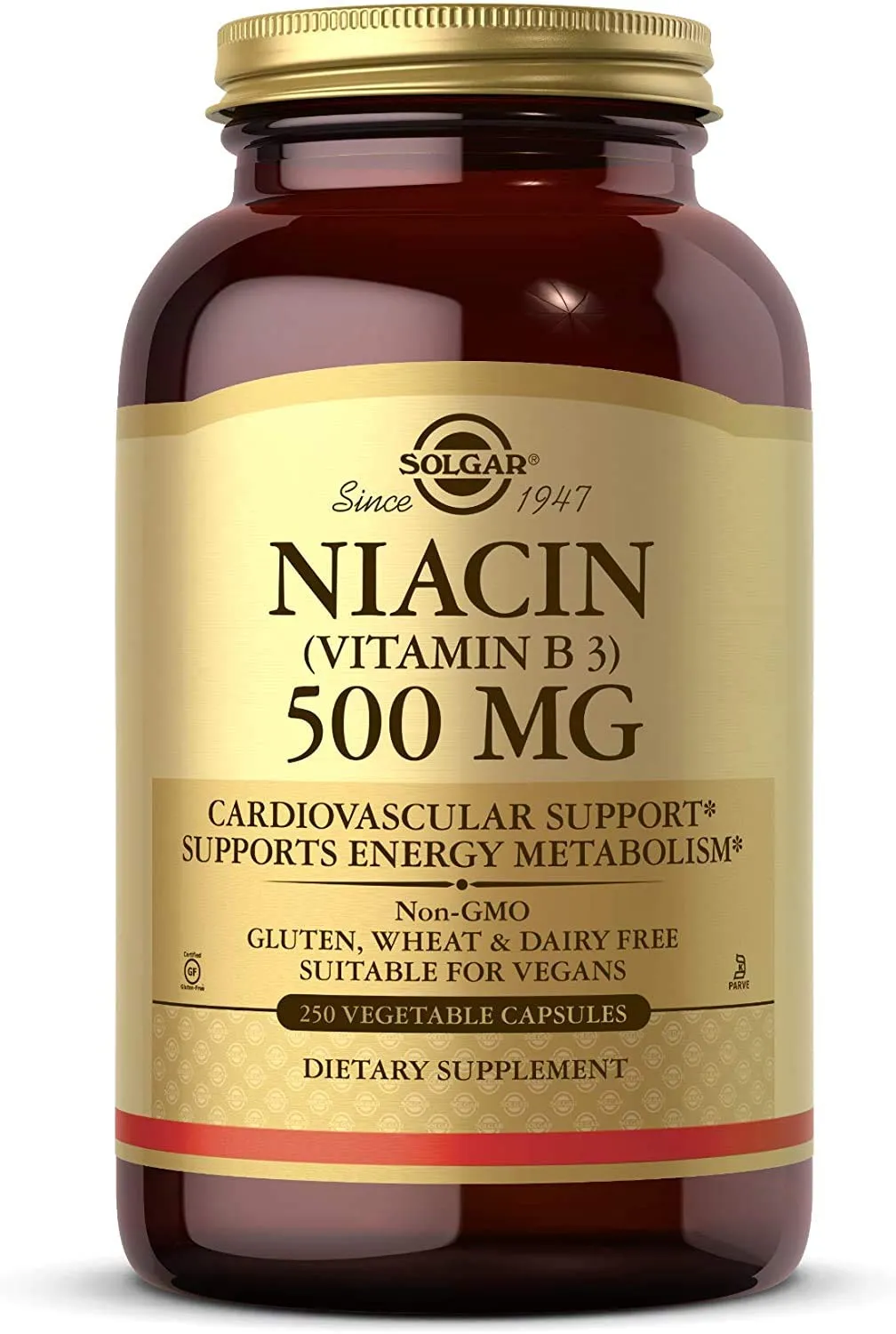 Solgar Niacin 500 mg Vegetable Capsules