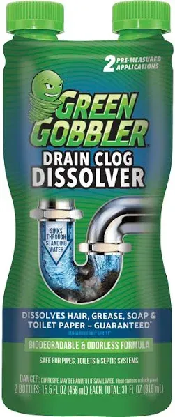 Green Gobbler Liquid Drain Clog Remover 31 oz