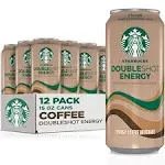 Starbucks RTD Energy Drink, Doubleshot Energy Drink, Coffee, Guarana, Vitamin B, Ginseng, 15 oz Cans (12 Pack)