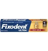 FIXODENT ULTRA MAX HOLD DENTURE ADHESIVE CREAM FOR FULL &amp; PARTIALS 2.2 OUNCE