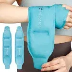 2pcs Wrist Ice Pack Wrap, Comfytemp Reusable Hot Cold Pack for Hand Pain, Swelling, Injuries, Size: 2 Pack, Blue