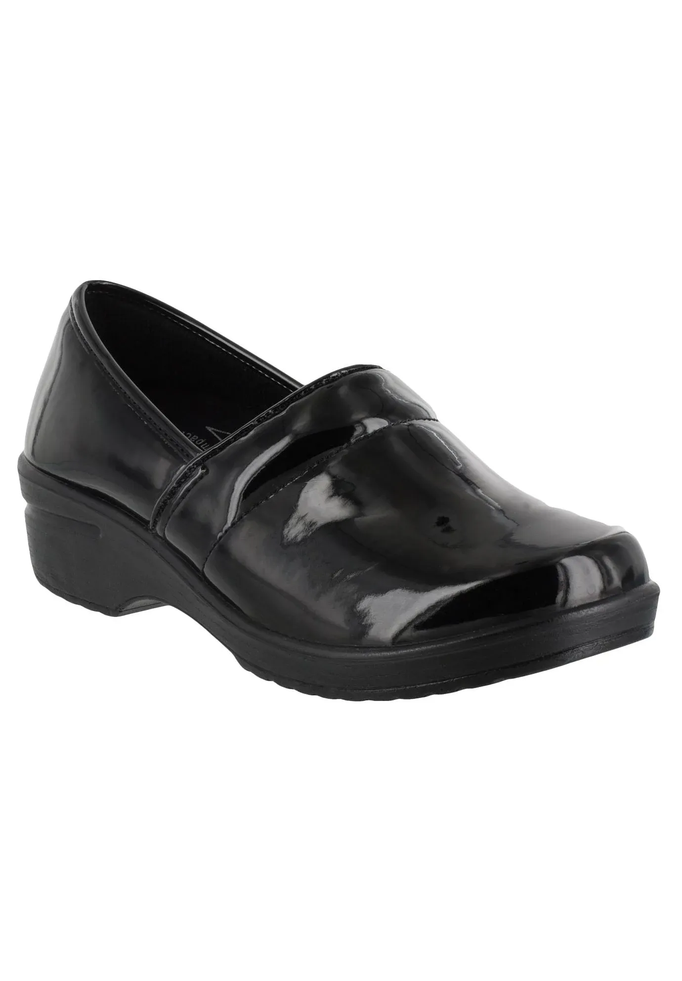 Easy Works by Easy Street Work Clogs - Lyndee, Size 9 WW, Black Patent