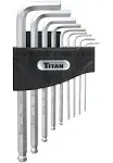 Titan Tools 12736 9 Pc Metric Detent Ball Hex Key Set 1.5 Up To 10Mm