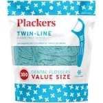 Twin-Line Dental Flossers, Cool Mint Flavor, Dual Action Flossing System, Easy S