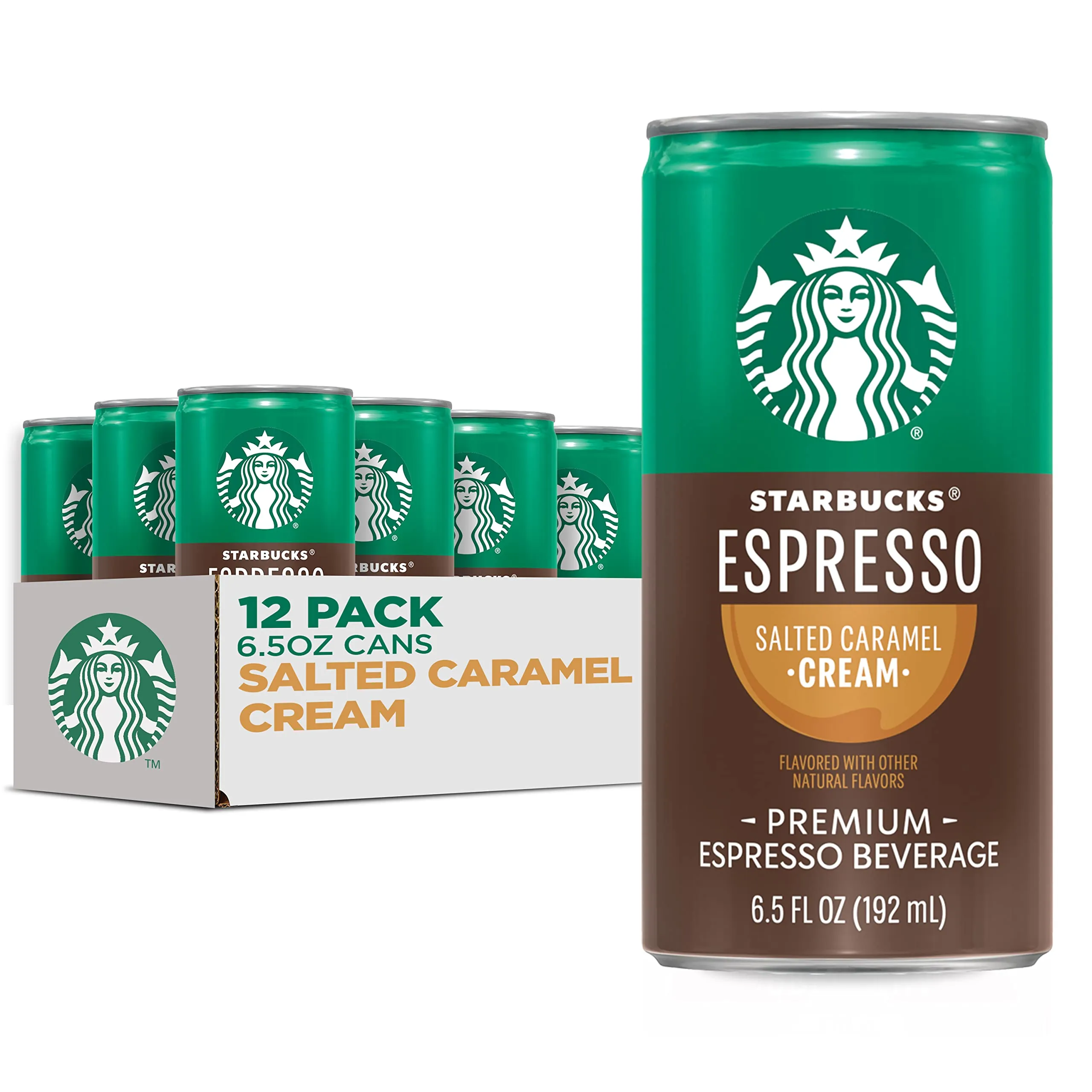 (12 Pack) Starbucks Ready to Drink Premium Coffee, Espresso &amp; Cream, 6.5 Fl Oz