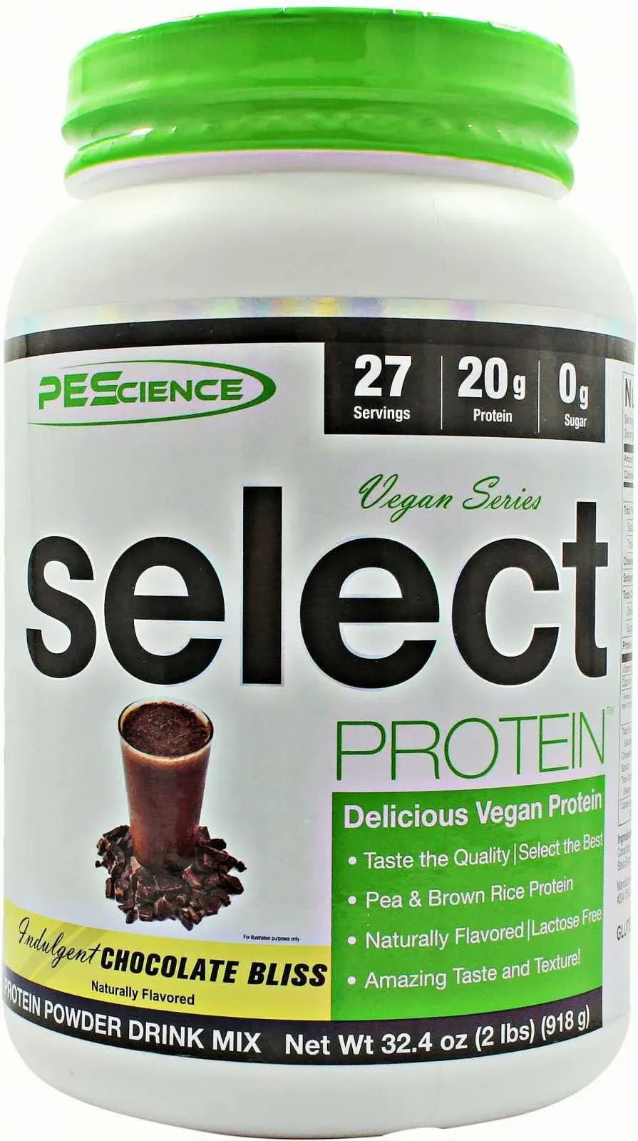 PEScience Select Protein Vegan Series Chocolate 918 gr