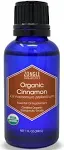 Organic, Cinnamon Essential Oil, Food Grade, for Candy, Cooking, Baking – 100% Pure, Edible, Cinnamon, Leaf, Oil, by Zongle Therapeutics, 1 OZ