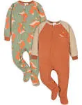 Gerber Baby & Toddler Neutral Microfleece Blanket Sleeper Pajamas 2-Pack