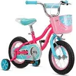 Schwinn Elm Girls Bike for Toddlers and Kids, 12-Inch Wheels, Pink