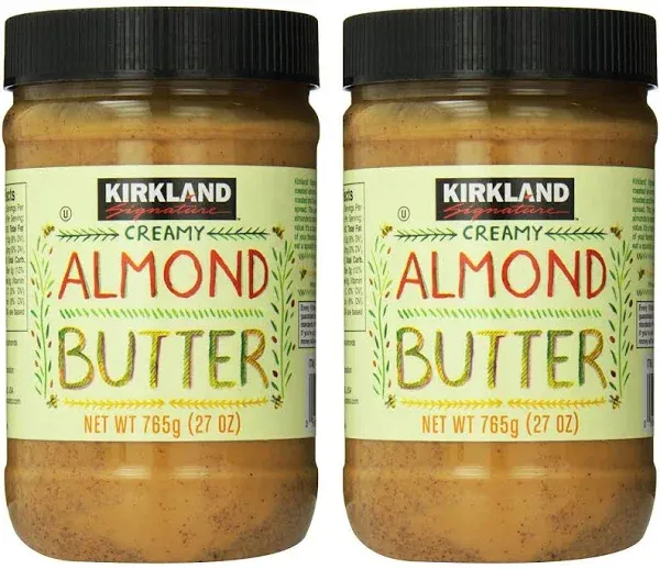 Kirkland Signature Creamy Almond Butter, 1.68 Pound (Pack of 2)