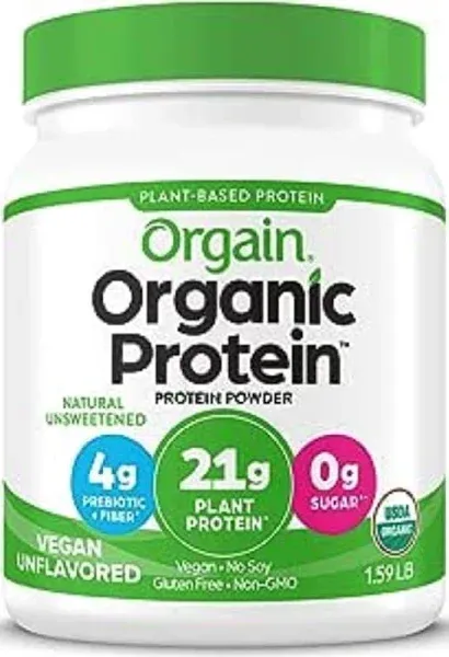 Orgain Organic Vegan Protein Powder + Orgain Organic Greens Powder Superfood Blend