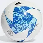 Adidas MLS Club Soccer Ball White Solar Red Blue 5