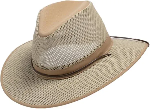 Henschel Men's Aussie Mesh Packable Hat - Khaki / S