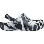 Crocs Toddler Classic Marbled Clog, Black/White, C10