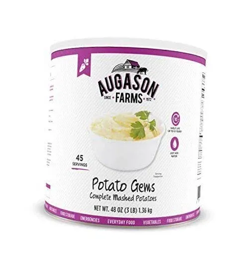 Augason Farms Potato Gems Complete Mashed Potatoes 3 lbs No. 10 Can