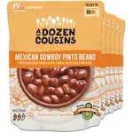 A Dozen Cousins Mexican Pinto Beans, Frijoles Charros, (6 pack) 10 oz Pouch