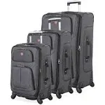 Swissgear 3PC Spinner Luggage Set - Dark Gray