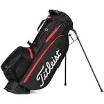 NEW Titleist TB21SX1-006 Players 4 Plus Stand Bag (Black/Black/R<wbr/>ed)